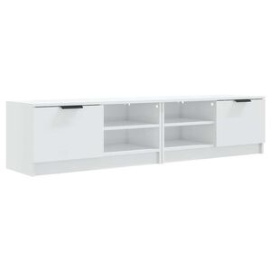 vidaXL TV stol&iacute;ky 2 ks leskl&eacute; biele 80x35x36,5cm spracovan&eacute; drevo