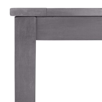 vidaXL Záhradný stôl, ošúchaná sivá 140x80x74 cm, akáciový masív
