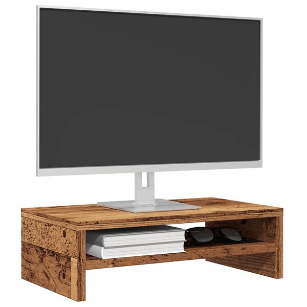 VidaXL Stojan na monitor Old Wood 42x24x13 cm Engineered Wood