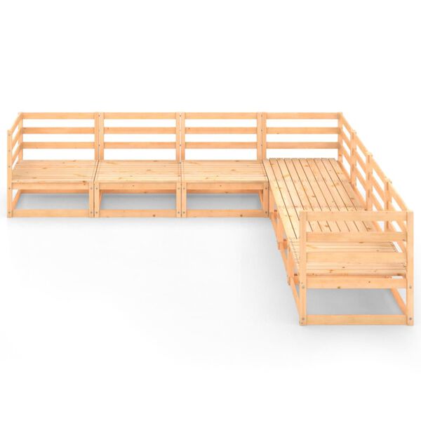 vidaXL 7-dielna z&aacute;hradn&aacute; sedacia s&uacute;prava, borovicov&yacute; mas&iacute;v