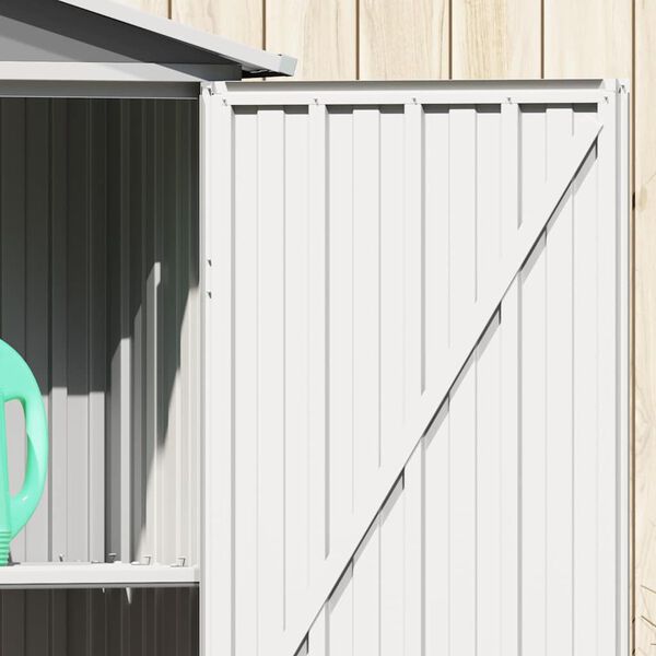 vidaXL Z&aacute;hradn&aacute; k&ocirc;lňa siv&aacute; 116x45x175 cm pozinkovan&aacute; oceľ