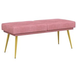 vidaXL Dvojvrstvov&aacute; lavica Ružov&aacute; 120 x 45 x 46 cm Zamat