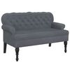 vidaXL Lavička s operadlom tmavosiv&aacute; 119,5x64,5x75 cm zamat