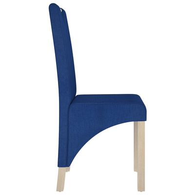 vidaXL Jedálenské stoličky 6 ks modré látkové