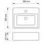 vidaXL Umývadlo s otvorom na batériu 38x30x11,5 cm keramické zlaté