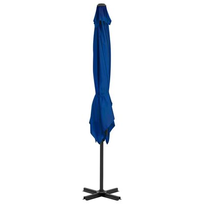 vidaXL Závesný slnečník s hliníkovou tyčou azúrovo-modrý 250x250 cm