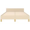 vidaXL Posteľ bez matraca krémová 120x190 cm látka