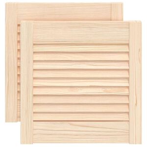 vidaXL Lamelov&eacute; dvere 2 ks Pr&iacute;rodn&aacute; 39,5 x 39,4 cm Borovicov&yacute; mas&iacute;v