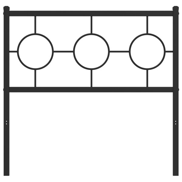 vidaXL Kovov&eacute; n&aacute;hradn&eacute; čelo postele čierne 90 cm