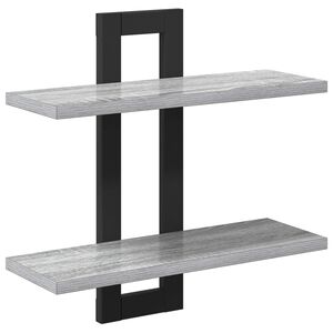 vidaXL Pl&aacute;vaj&uacute;ce police Siv&yacute; Sonoma 40 x 15 x 40 cm Kompozitn&eacute; drevo