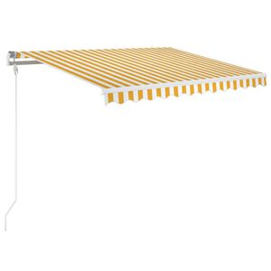 vidaXL Automaticky zaťahovacia mark&iacute;za 350x250 cm žlt&aacute; a biela