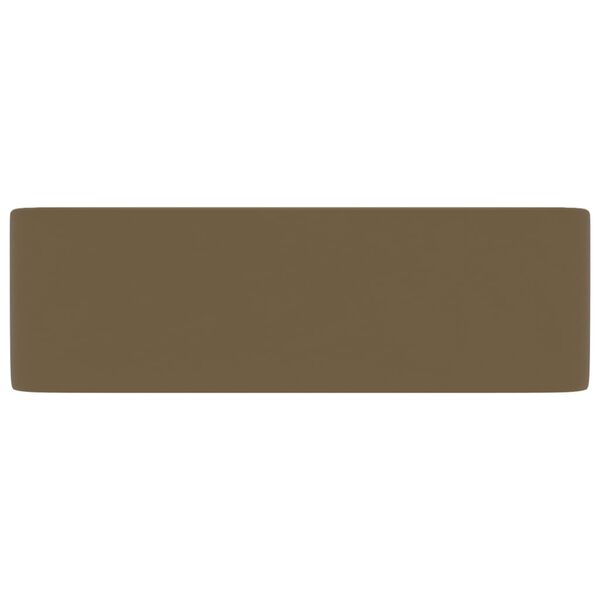 vidaXL Luxusné umývadlo matné krémové 41x30x12 cm keramické