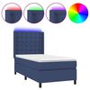 vidaXL Posteľ boxsping s matracom a LED modr&aacute; 80x200 cm l&aacute;tka
