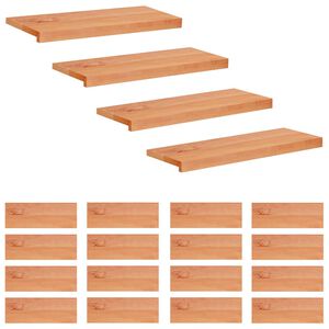 vidaXL N&aacute;&scaron;ľapy na schody 20 ks 80 x 30 x 2 cm Lak Mas&iacute;vne bukov&eacute; drevo