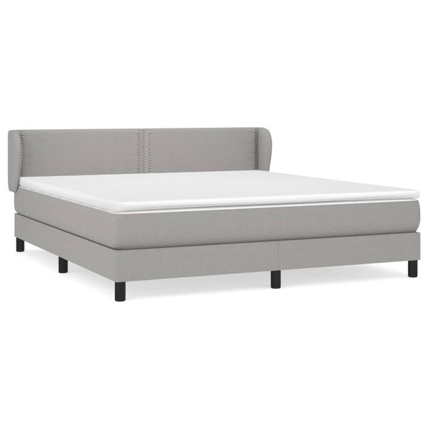 vidaXL Boxspring posteľ s matracom bledosiv&aacute; 180x200 cm l&aacute;tka