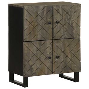 vidaXL Komoda 60x33x75 cm čierna mas&iacute;vne mangovn&iacute;kov&eacute; drevo