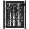 vidaXL Záhradná brána 100x150 cm, corten oceľ, bambusový dizajn