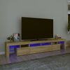 vidaXL TV skrinka s LED svetlami dub sonoma 230 x 36,5 x 40 cm