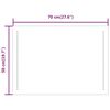 vidaXL LED k&uacute;peľňov&eacute; zrkadlo 50x70 cm