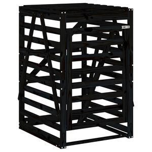 vidaXL &Uacute;ložn&yacute; box pre odpadkov&yacute; k&ocirc;&scaron; čierny 84x90x128,5 cm borovica