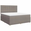vidaXL Posteľn&yacute; r&aacute;m boxspring s matracom sivohned 180x200 cm l&aacute;tka