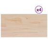 vidaXL Stolov&eacute; dosky 4 ks 90x45x2,5 cm obdĺžnikov&eacute; mas&iacute;vna borovica