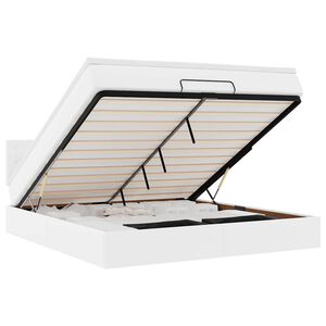 vidaXL Osmansk&yacute; r&aacute;m postele s matracom biela 180x200 cm umel&aacute; koža