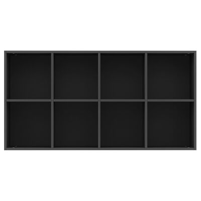 vidaXL Knižnica/komoda, čierna 66x30x130 cm, kompozitné drevo