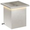 vidaXL Z&aacute;hradn&yacute; kvetin&aacute;č s LED Strieborn&aacute; 30 x 30 x 30 cm