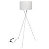vidaXL Stojanov&aacute; lampa, biela 139 cm