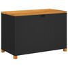vidaXL Z&aacute;hrad. &uacute;ložn&yacute; box čierny 110x55x63 cm polyratan ak&aacute;ciov&eacute; drevo
