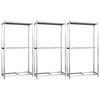 vidaXL 2-posch. stojany na pneumatiky 3ks strieborn&eacute; 110x40x180cm oceľ