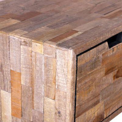 vidaXL Konzolový stolík s 3 zásuvkami, recyklované tíkové drevo