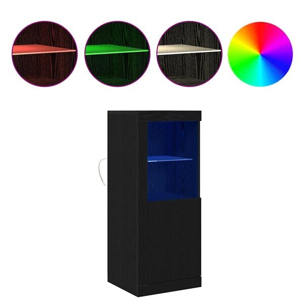 vidaXL LED komoda Čierna 41 x 37 x 100 cm Kompozitn&eacute; drevo