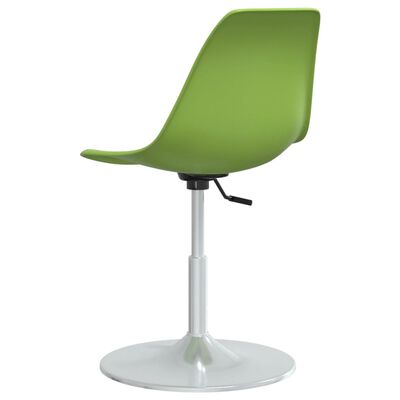 vidaXL Otočné jedálenské stoličky 4 ks zelené PP