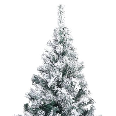 vidaXL Umelý vianočný stromček, zasnežený, zelený 210 cm, PVC