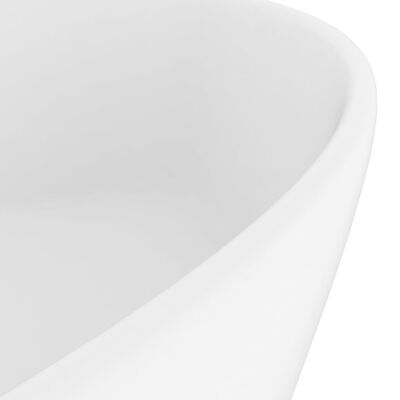 vidaXL Luxusné umývadlo, prepad, matné biele 36x13 cm, keramika