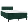 vidaXL Boxspring posteľ s matracom, tmavozelen&aacute; 120x190cm, zamat