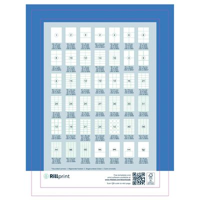 rillprint Samolepiace štítky 210x148 mm 1000 listov biele