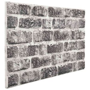 vidaXL N&aacute;stenn&eacute; panely 10 ks 100 x 50 cm Tmavo &scaron;ed&aacute; a biela EPS pena