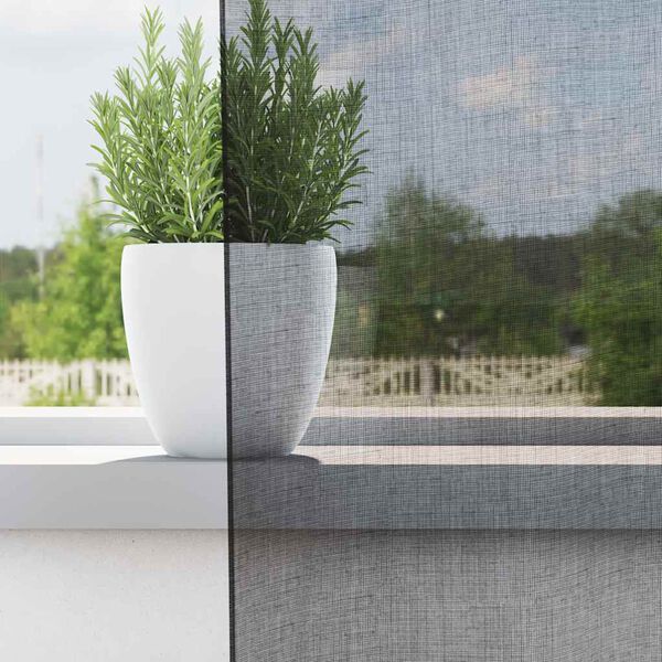 vidaXL Voálové závesy s priechodkami 2 ks Čierna 140x140 cm