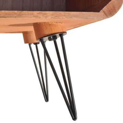 vidaXL Konferenčný stolík 90x55,5x38,5 cm, masív paulovnia, hnedý