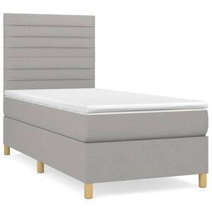 vidaXL Posteľn&yacute; r&aacute;m boxsping s matracom bledosiv&yacute; 80x200 cm l&aacute;tka