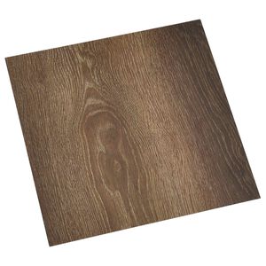 vidaXL Samo-lepiace podlahov&eacute; dosky Hned&aacute; a čierna 30,5 x 30,5 cm