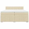vidaXL Boxspring posteľ s matracom kr&eacute;mov&aacute; 200x200 cm l&aacute;tka
