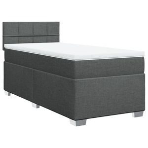 vidaXL Boxspring posteľ s matracom tmavosiv&aacute; 90x200 cm l&aacute;tka