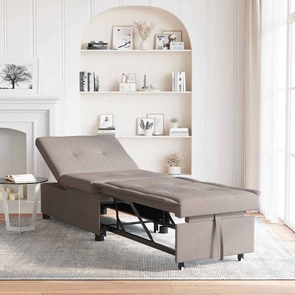 vidaXL Rozkladac&iacute; gauč Sivohned&aacute; 194 x 50 x 82 cm l&aacute;tka