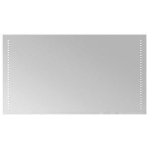 vidaXL Zrkadlo do k&uacute;peľne s LED Priehľadn&aacute; 90 x 50 cm tvrden&eacute; sklo