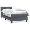 vidaXL Posteľn&yacute; r&aacute;m boxspring s matracom tmavosiv&yacute; 90x210 cm zamat