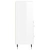 vidaXL Komoda lesklá biela 34,5x34x90 cm spracované drevo